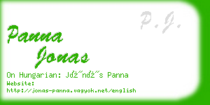 panna jonas business card